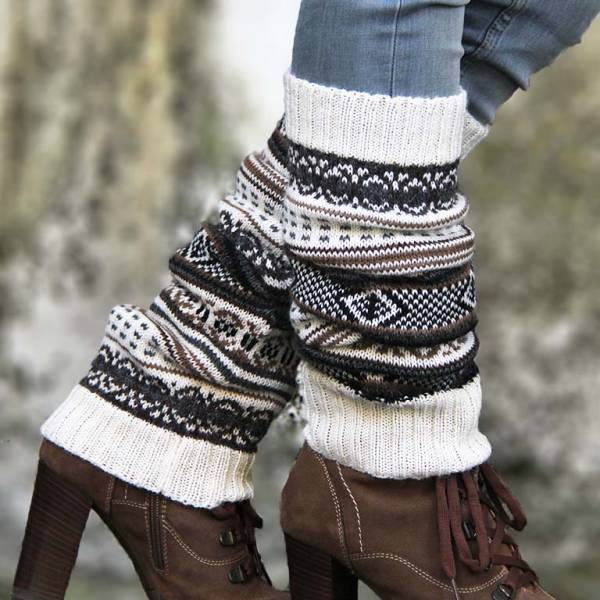 Wollsocken und Beinstulpen