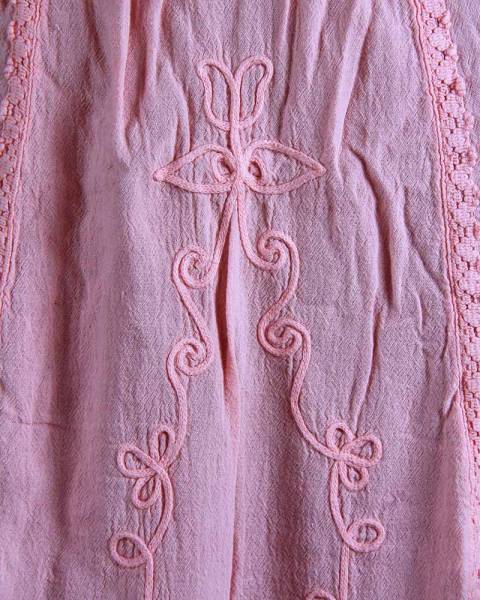 Kordel Detail Sommerkleider Baumwolle Pima Baumwol