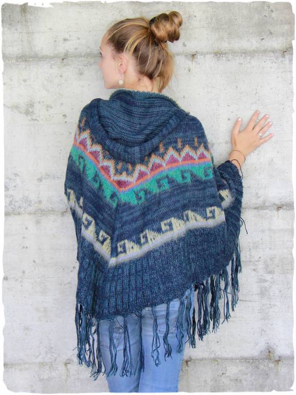 Etno Alpaka Poncho - UNISEX