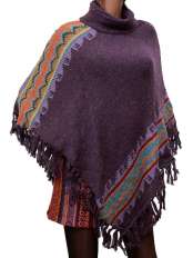 peruvian purple alpaca poncho samanta