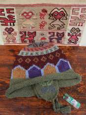 green alpaca hat etno
