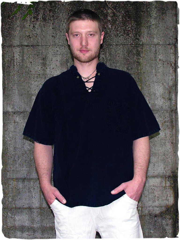 shane camicia uomo blu notte