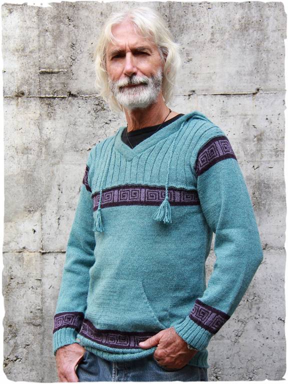Celtico Alpaka Pullover mit Kapuze - UNISEX