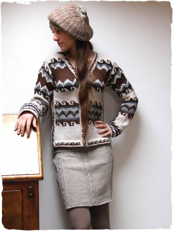 Alpaka Strickjacke New Rakele