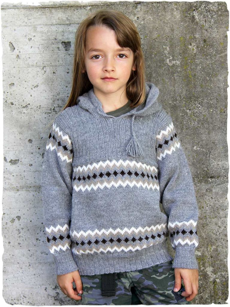 Momuk Wollpullover Unisex – Weicher Rundhals-Strickpullover Für Kinder (2-10 Jahre)
