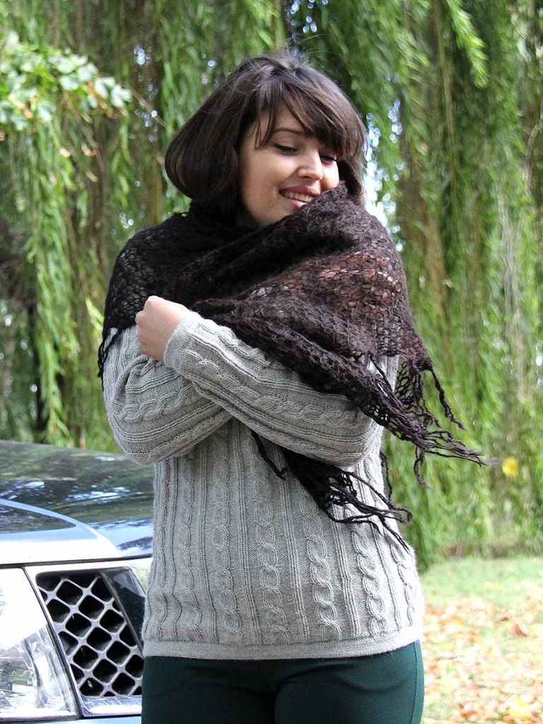handmade alpaca scarf milonga