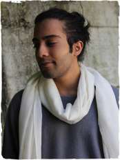 stola in cashmere bianco
