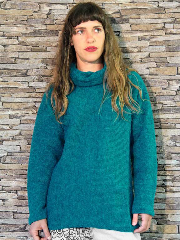 Alpaka Pullover mit hohem Kragen Trisha