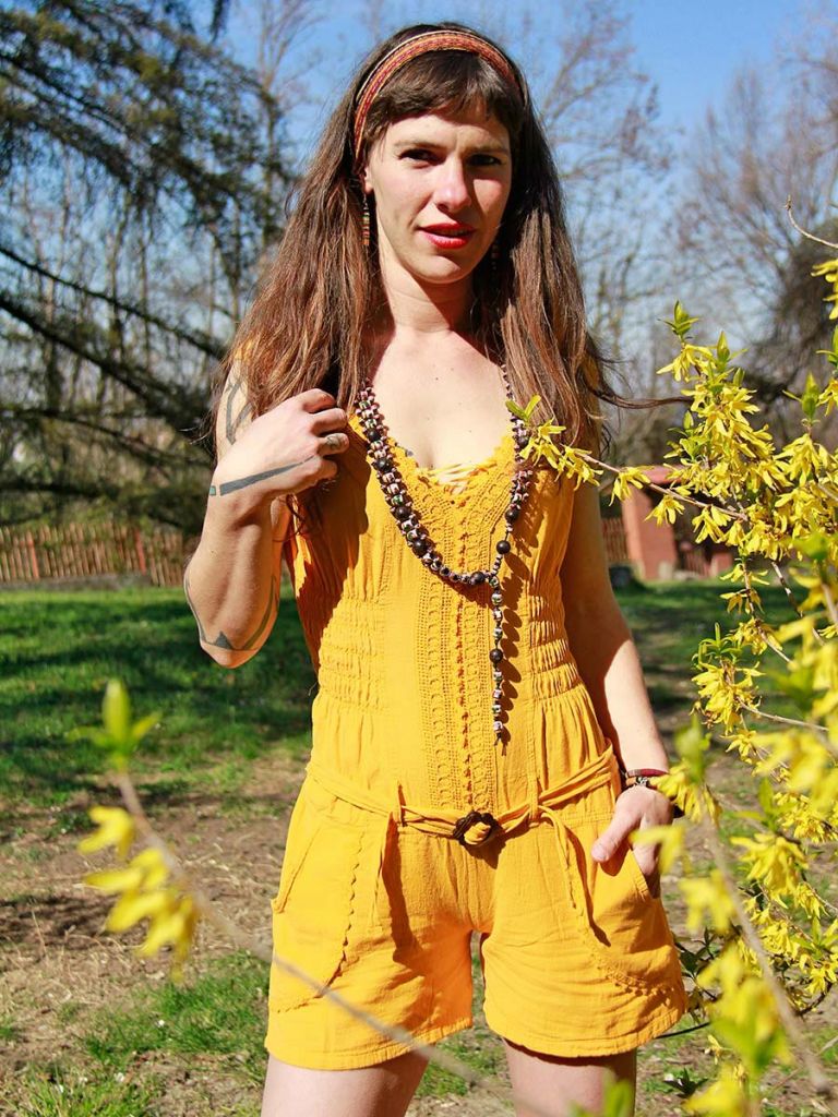 salopette hippie alba