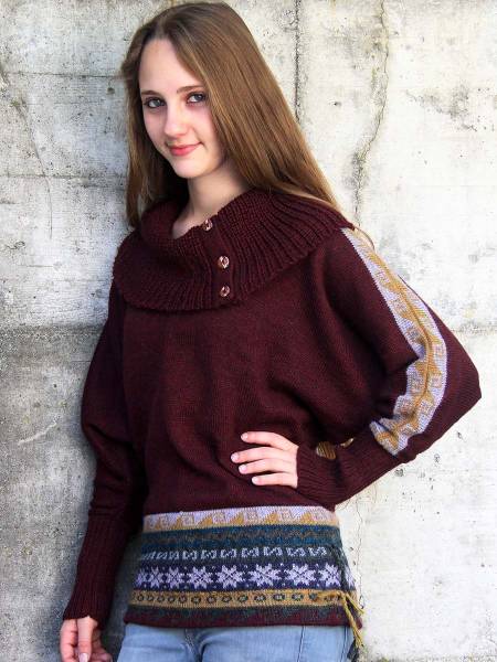 New Peru Alpaka Pullover-Poncho