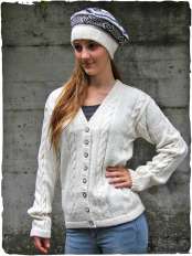 sabina cardigan donna in lana bianco