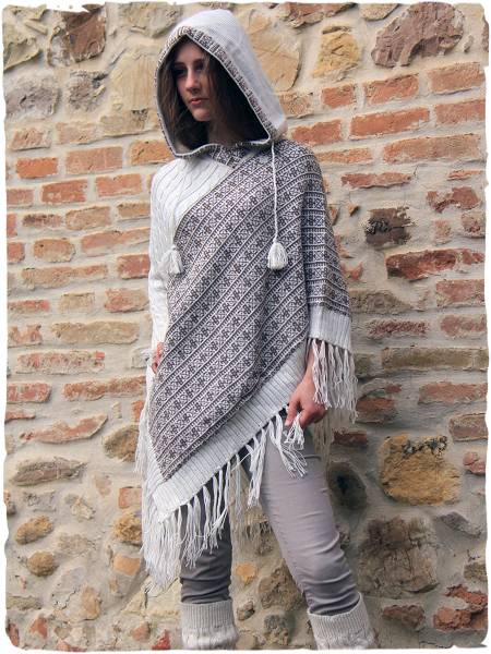 Alpaka Strick Poncho Zelda