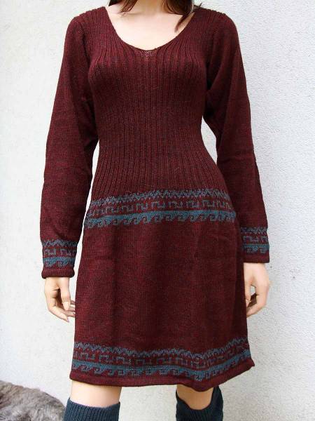 Alpaka Strickkleid Damen Joline