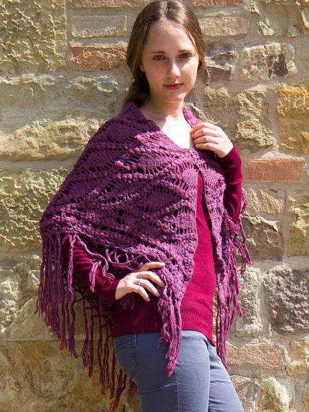 Alpaka Poncho häkeln Penelope