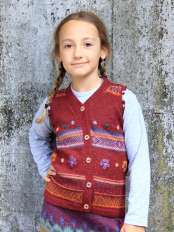 gilet alpaca etnico bambina Brigitte.