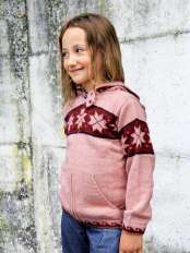 Cardigan alpaca rosa bimba Biagio.