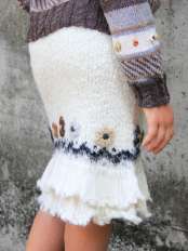 Kinder Alpakawolle Strickrock Karen.