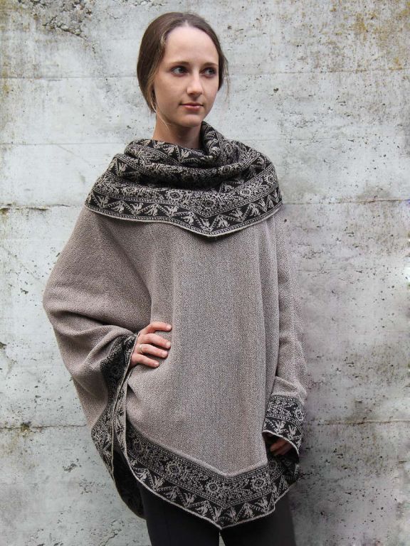 poncho damen wolle - Aiko.