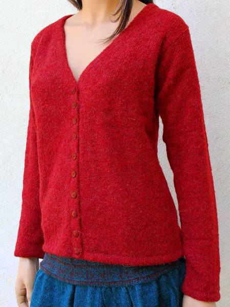 Alpaka-Strickjacke Marilyn