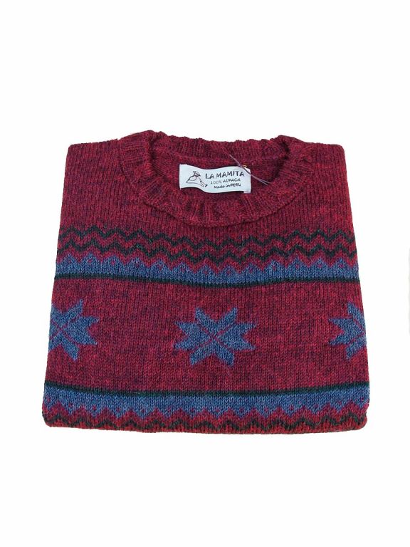 pull laine alpaga rouge Sasha.
