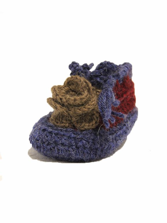Zapatilla bebé de baby alpaca - Fiore.