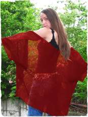 poncho estivo dana rosso ciliegia.