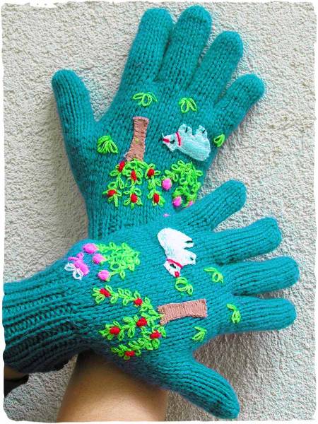 Handschuhe aus Merinowolle Giusy