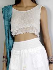 Falda boho blanca Lina.