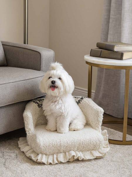 Hundesofa aus Alpakawolle Fufi