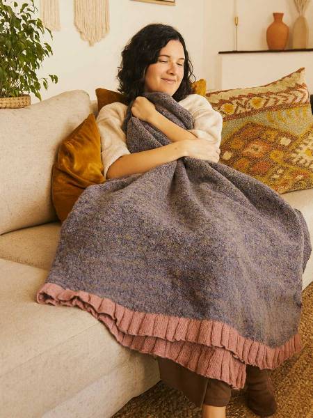 Alpaka wolldecke Leslie