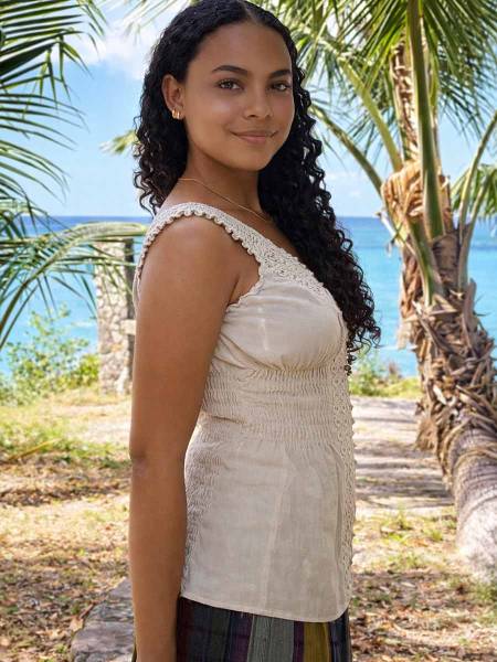Ärmellose Bluse Damen Elodie